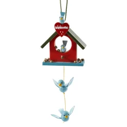 Käthes Original Christbaumschmuck Holz-Vogelhaus "Welcome"