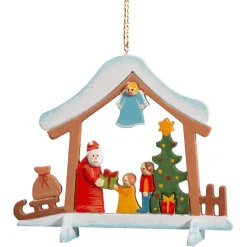 Käthes Original Christbaumschmuck Holz-Weihnachtsabend