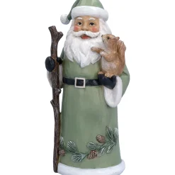 Standfiguren-Weihnachtsmann mit Eichhörnchen, Standfigur