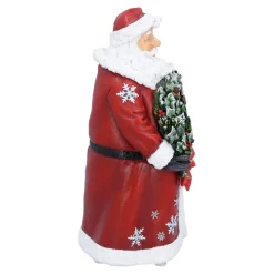 Spieluhr Weihnachten-Weihnachtsmann mit Kranz, Spieldose