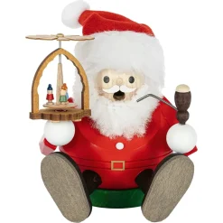 Richard Glässer Räuchermänner-Weihnachtsmann mit Pyramide, Räuchermännchen