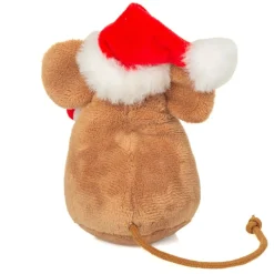 Hermann Teddy Plüschtiere-Weihnachtsmaus mit Zuckerstange, Plüschfigur