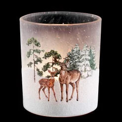Krippen Und Krippenfiguren-Windlicht "Hirsche im Schnee", 10cm