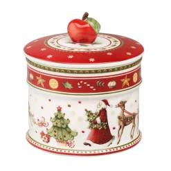 Villeroy & Boch Tischdeko-Winter Bakery Delight kleine Gebäckdose mit Rentierschlitten