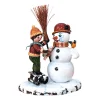 Hubrig Volkskunst Hubrig Miniaturen-Winterkinder Junge mit Schneemann
