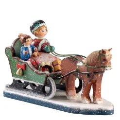 Käthes Original Käthes Original Figuren|Weihnachtsdeko Holz-Winterliche Kutschfahrt